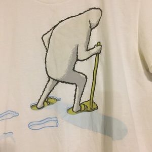 Threadless Aled Lewis Yeti graphic T-shirt Sz M